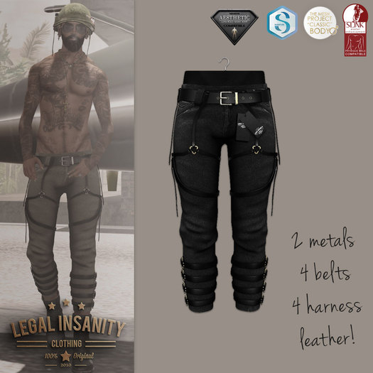 Legal Insanity - Joe army black pants