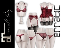 erratic / valentina - lingerie / crimson SET (maitreya)