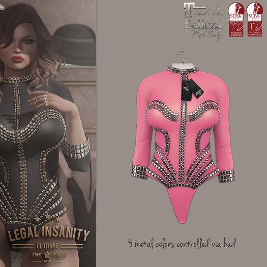 Legal Insanity - Gia pink bodysuit