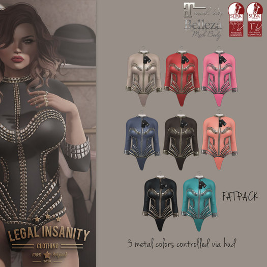 Legal Insanity - Gia bodysuits FATPACK