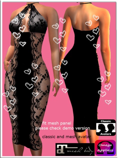 Dress black appl Omega Maitreya