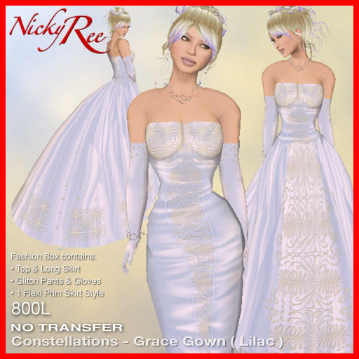 "Nicky Ree Gowns" Constellations - Grace Gown (Lilac)