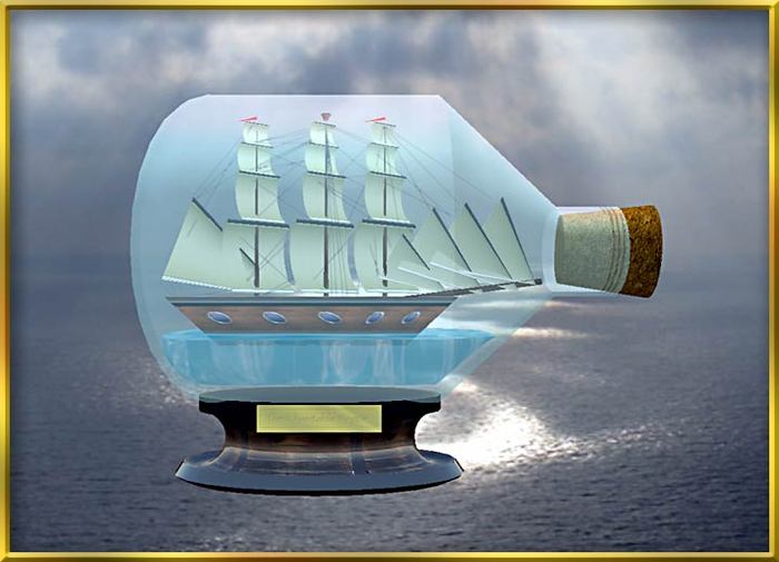 Ship in a (magic) Bottle - an interactive maritime mantelpiece