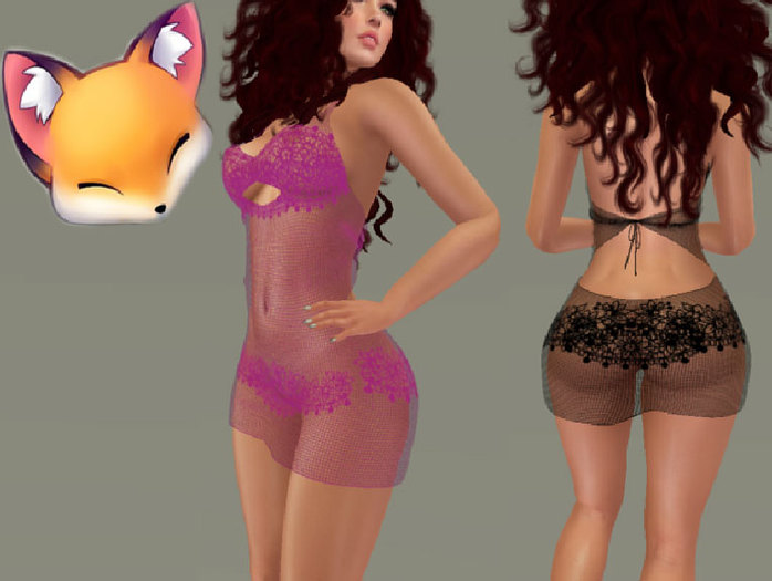 Baccardi slipdress   (Lisen's shop)  black DEMO