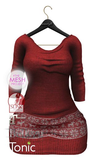 EmilyC Sweater Dress // Red