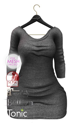 EmilyC Sweater Dress // Grey