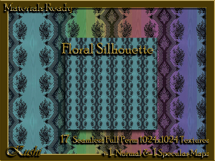 !Kushi! FloralSilhouette Textures -WEAR TO UNPACK
