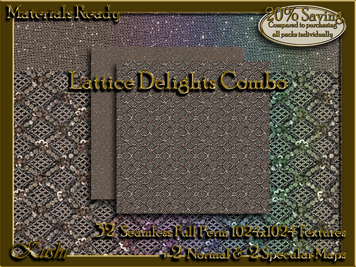 !Kushi! LatticeDelightsCOMBO Textures -WEAR TO UNPACK