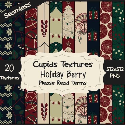 *Cupids Textures * 20 HOLIDAY BERRY