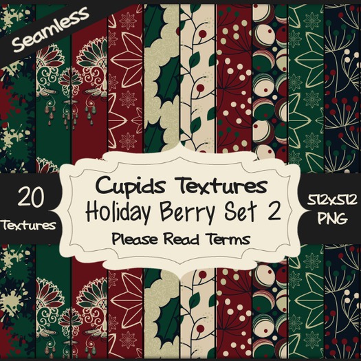 *Cupids Textures * 20 HOLIDAY BERRY SET 2
