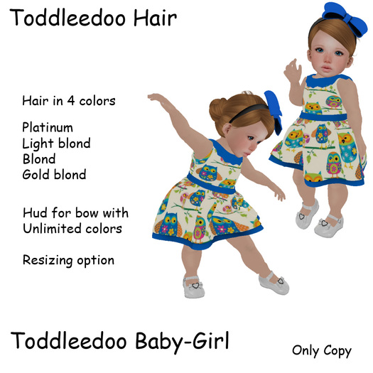 Toddleedoo Hair  Rose Blond Demo