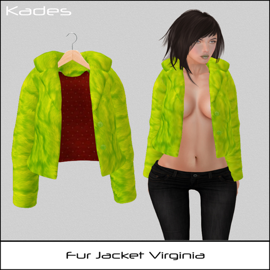 Kades Neon Green FurJacket Virginia
