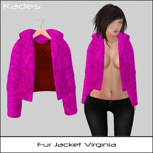 Neon Pink Fur Jacket Virginia