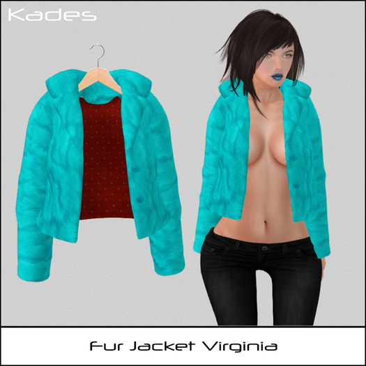 Neon Blue FurJacket Virginia