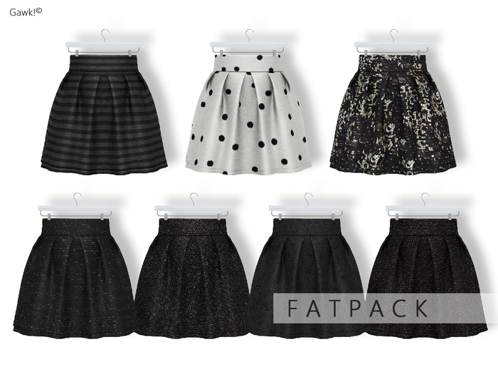 Gawk! Short High Waist Skirt - GLITTER & GLAM FATPACK