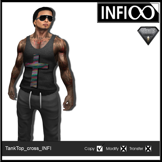 Tank Top -  cross Mesh
