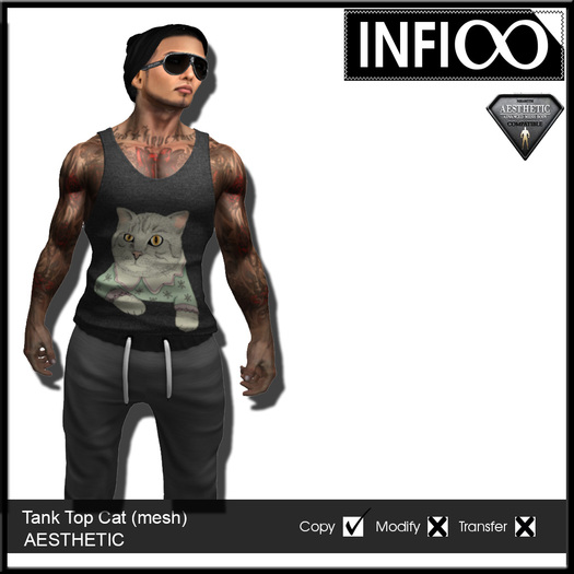 Tank Top - cat Mesh