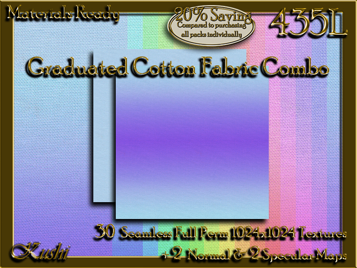 !Kushi! GraduatedCottonCOMBO Textures -WEAR TO UNPACK