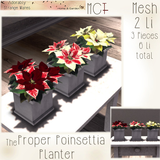 ~ASW~ The Proper Poinsettia Planters