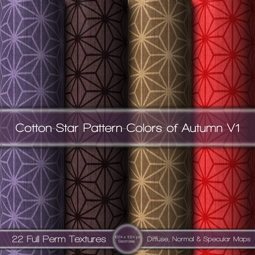 {L} Cotton-Star Pattern-Colors of Autumn V1