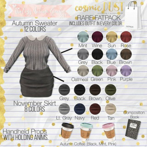 [Cosmic Dust] - The Autumn Sweater - Brown - Hourglass
