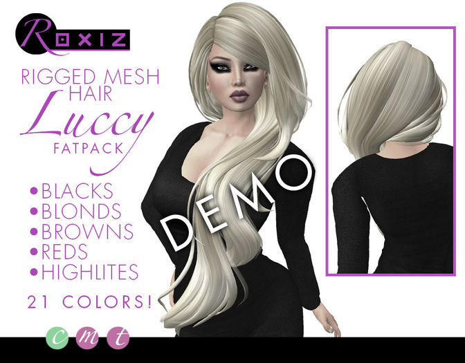 :: ROXIZ :: RIGGED MESH HAIR > Luccy - DEMO