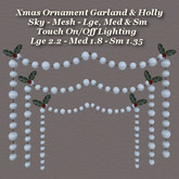 Xmas Ornament Garland & Holly Sky Set