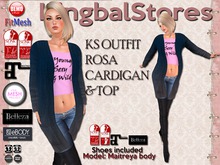KS OUTFIT ROSACARDIGAN&TOP&BOOTS LACE
