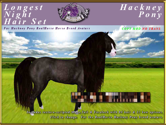 *E* RealHorse Longest Night Hair Set [BOXED] RH Hackney Pony