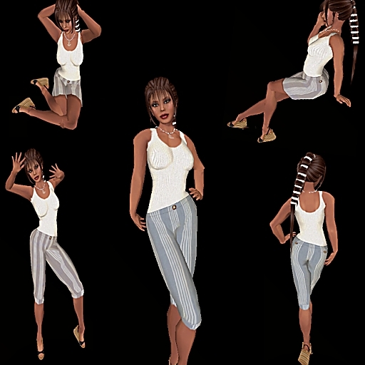 ARCHANGEL'S: Striped Linen Walking Shorts Set