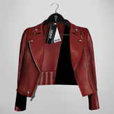 Emery Tete Leather Jacket Over Shoulders Tanager