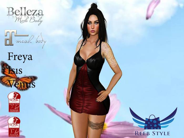 554-Reeb sTyle Dylan black red dress
