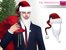 MI961198 MI Plush Xmas Beard and Hat