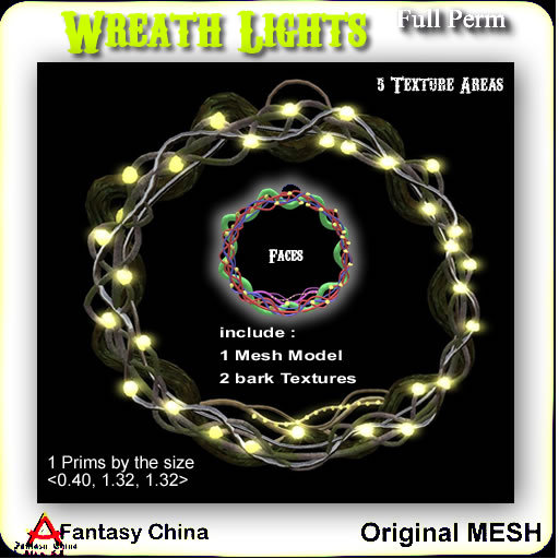 Full Perm Wreath Lights 