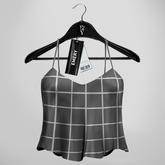 Emery Angel Top Checked Grey