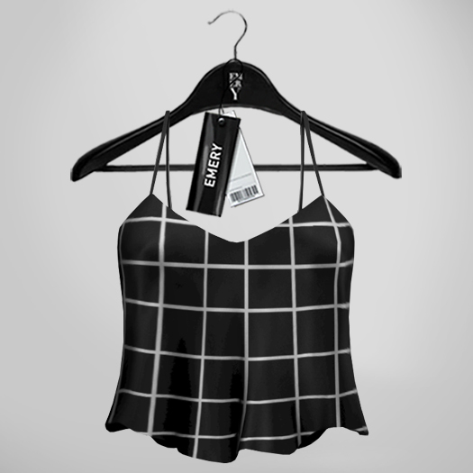 Emery Angel Top Checked Black