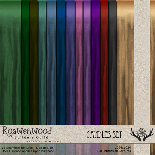 Second Life Marketplace - RBG Textures - Candles from Roawenwood ...
