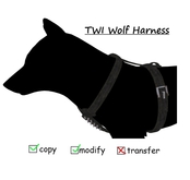 TWI wolf harness Black