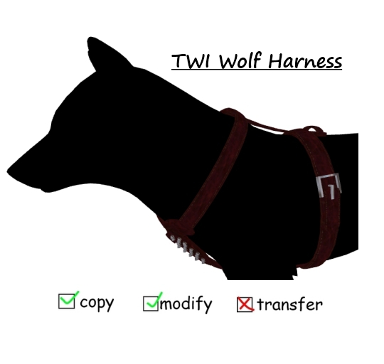 TWI wolf harness Red
