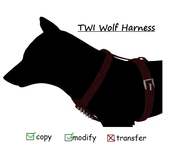TWI wolf harness Red