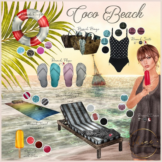 shine by [ZD] COCO BEACH* Beach Flops olive