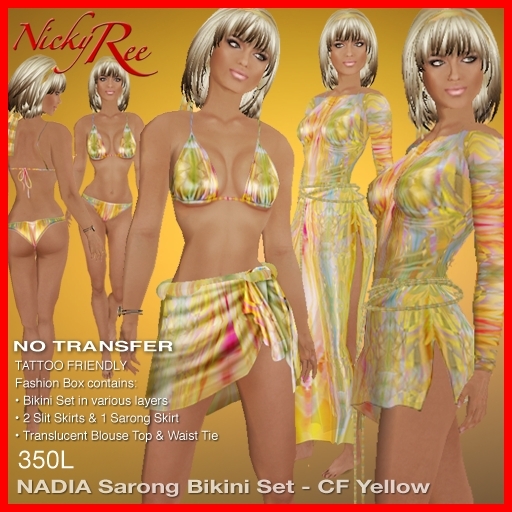 Nadia Sarong Bikini Set - CF Yellow