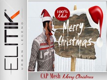 -ELITIK- Cap Mesh Merry Christmas
