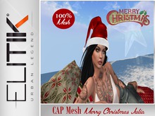 -ELITIK- Cap Mesh Merry Christmas Julia