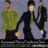 nM Autumnal Navy Corduroy Suit