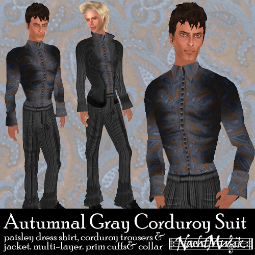 nM Autumnal Corduroy Suit Gray