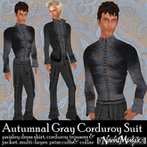nM Autumnal Corduroy Suit Gray