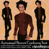 nM Autumnal Brown Corduroy Suit