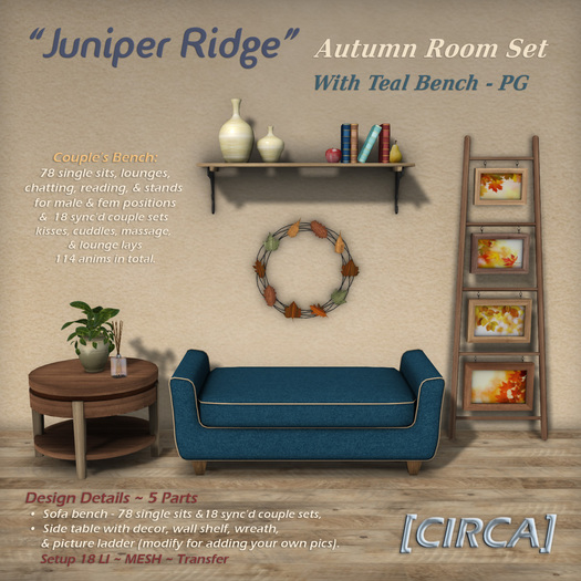 [CIRCA] Pkg - "Juniper Ridge" - Autumn Room Set - Teal