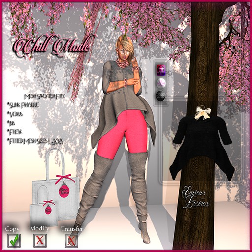 *E.D.* Chill Mode Sweater ~ Black ~ Shopping Tote (Add)